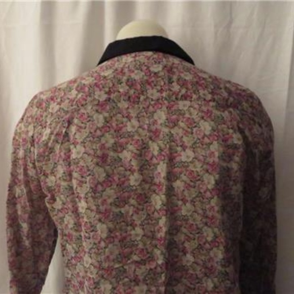 THE KOOPIES BLACK/PINK/GREEN/IVORY FLORAL TOP S - Picture 5 of 6